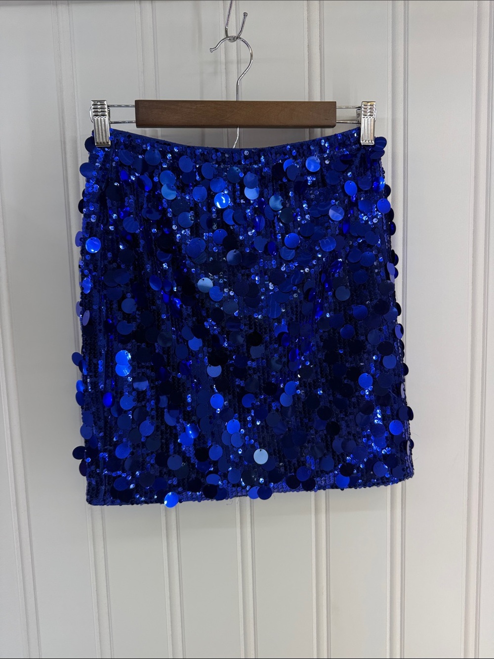 Electric Blue Sequin Mini Skirt - Women's Party Skirt